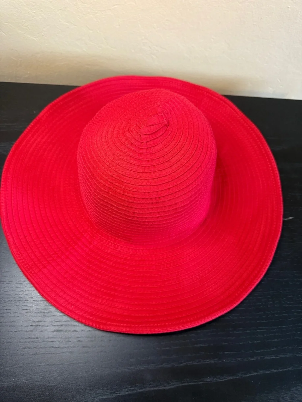 Women’s Packable Red Wide Brim Sun Hat One Size
